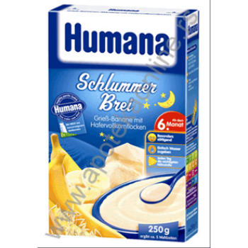 HUMANA MLEČNA KAŠICA ZA LAKU NOĆ 250g, OD 6. MESECA HUMANA MLEČNA KAŠICA ZA LAKU NOĆ 250g, OD 6. MESECA
